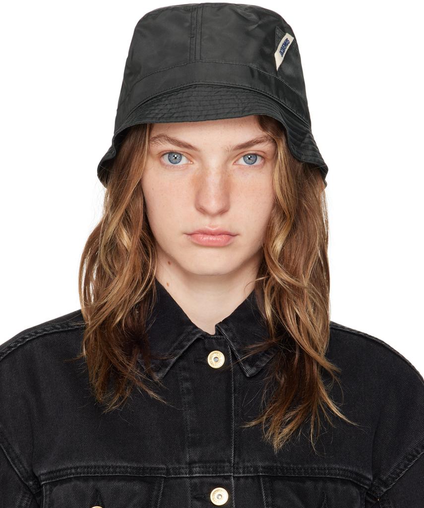 Jacquemus Black Les Classiques 'Le bob Ovalie' Bucket Hat