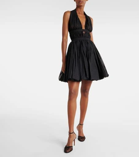 Alaïa Leather-trimmed mesh pumps 3