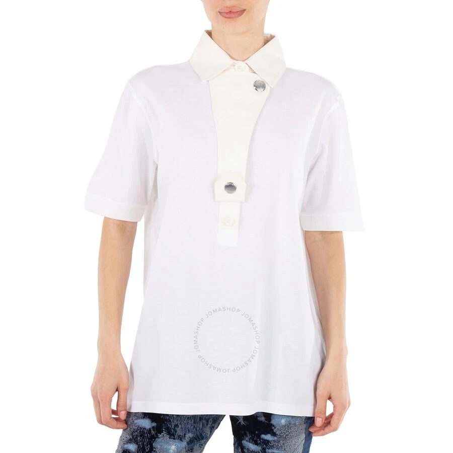 Burberry Ladies White Cotton Polo Shirt 1