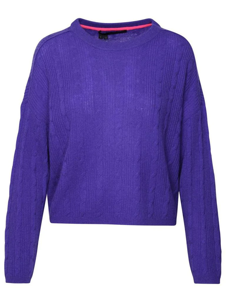 360 Cashmere 360 Cashmere 'Amelie' Purple Cashmere Sweater 1