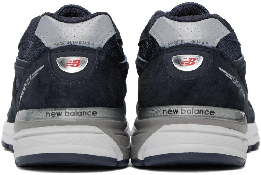 New Balance Navy Made in USA 990v4 Sneakers 2
