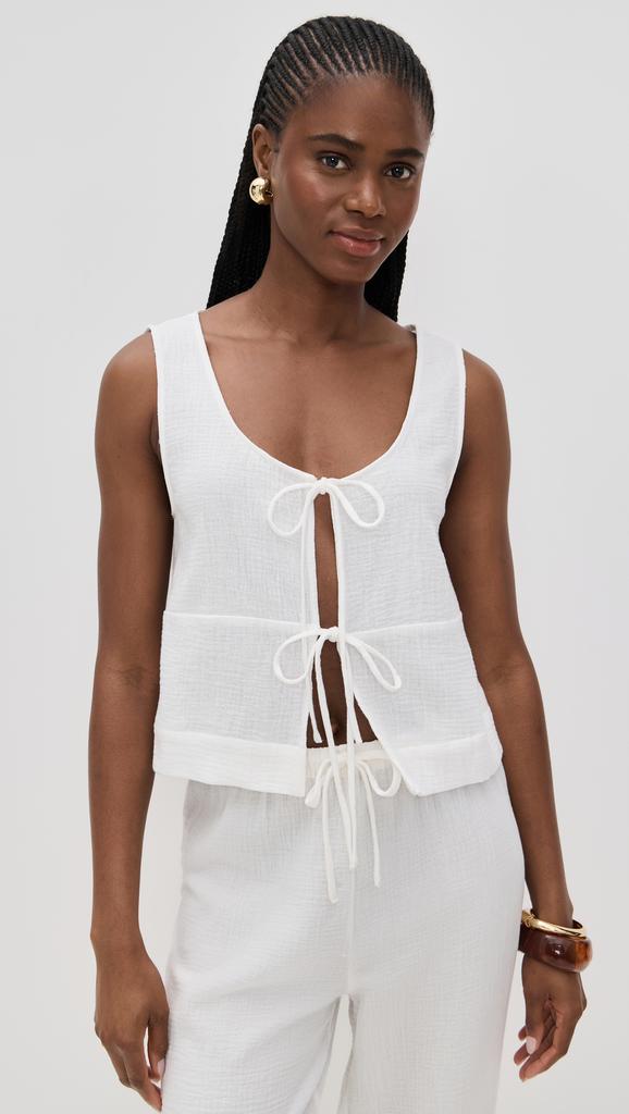 Wayf Ani Tie Front Top