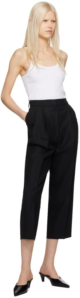 Totême Black Double-Pleated Trousers 4