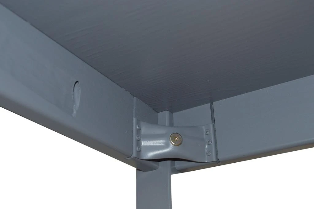 Hivvago 60" Gray Solid Wood Dining Table 5