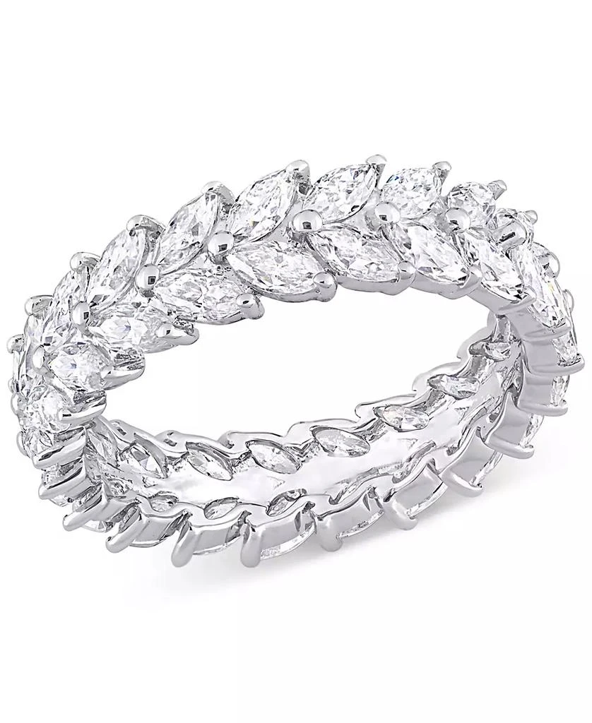 Macy
s Moissanite Marquise Eternity Band (4-1/5 ct. t.w.) in Sterling Silver 1