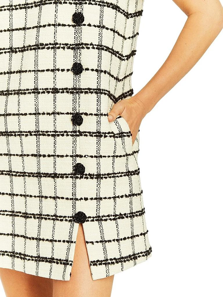 Mestiza New York Isolde Cotton-Blend Tweed Short Sleeve Minidress 5