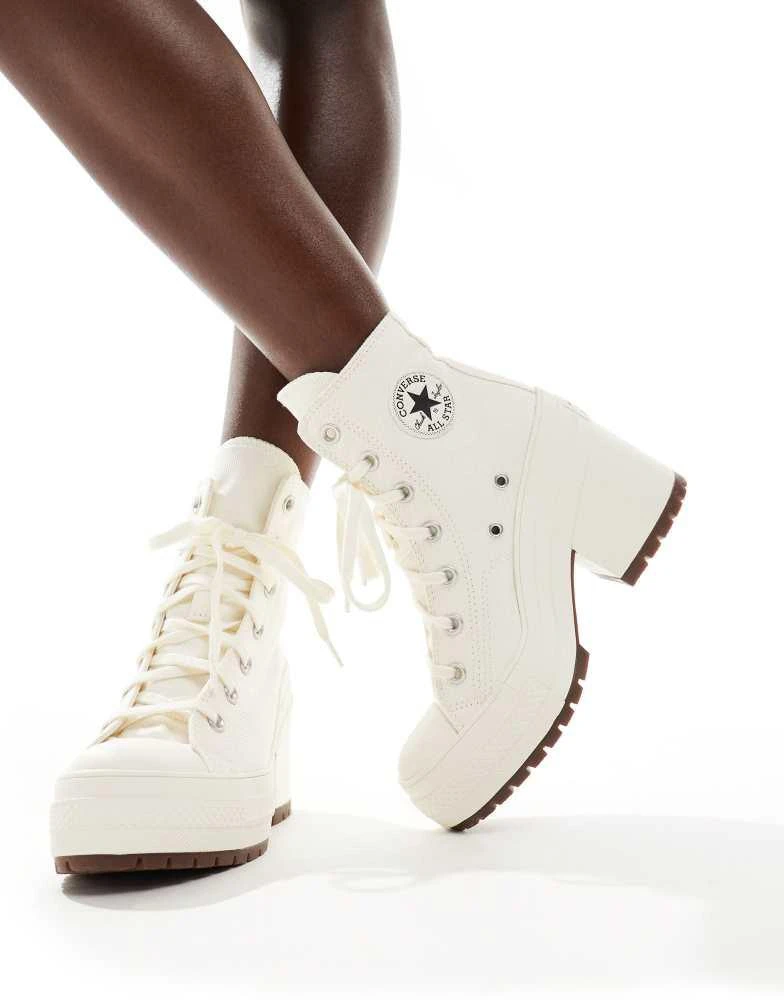 Converse Converse Chuck Taylor 70's Hi Deluxe heeled trainers in white 1