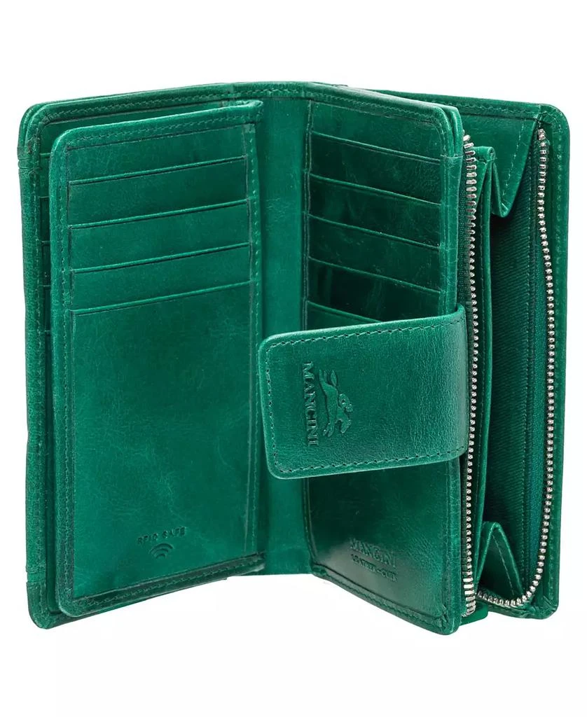 Mancini Leather Goods South Beach RFID Secure Mini Clutch Wallet 5