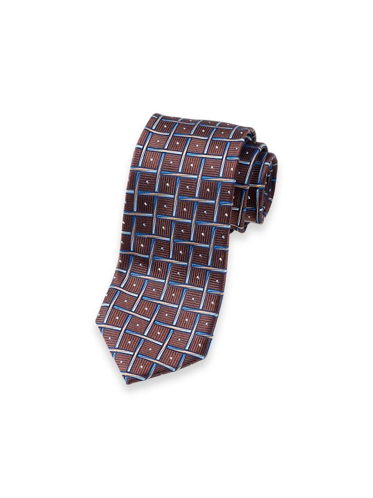 Paul Fredrick Basketweave Woven Silk Tie