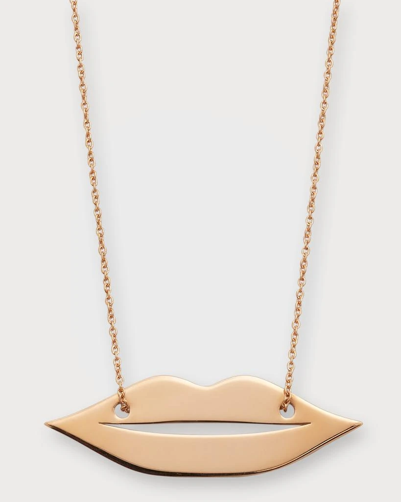 Ginette NY French Kiss Rose Gold Necklace 1