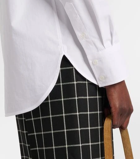 Valentino Faux pearl-embellished cotton poplin shirt 5