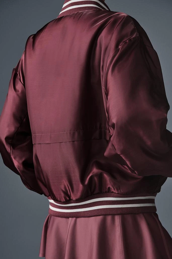 Alo Afterglow Varsity Jacket - Burgundy Truffle 3