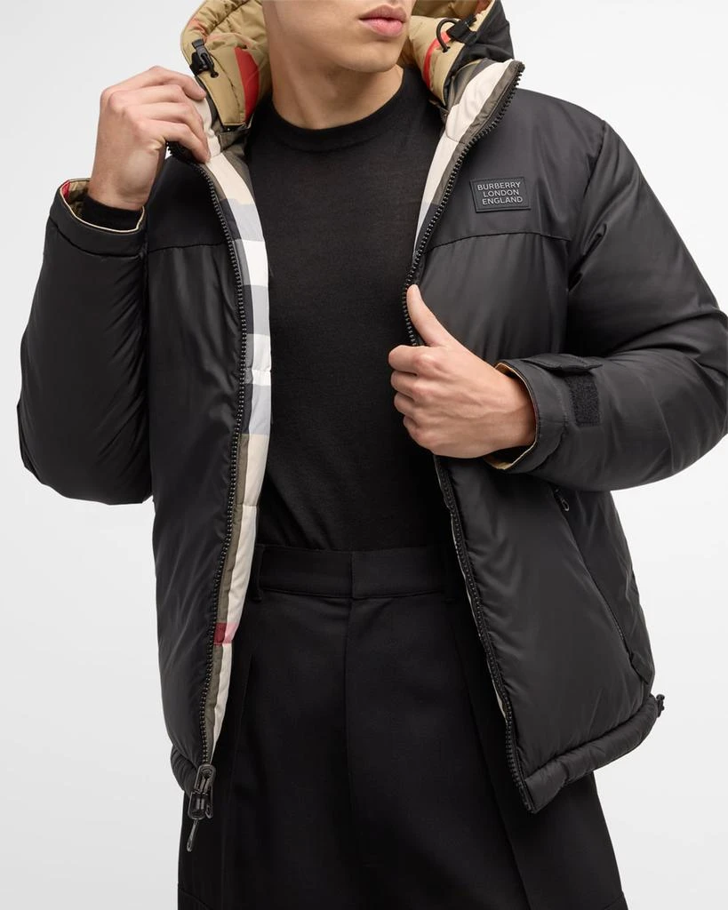 Burberry Men's Rutland Check Reversible Puffer Jacket 5