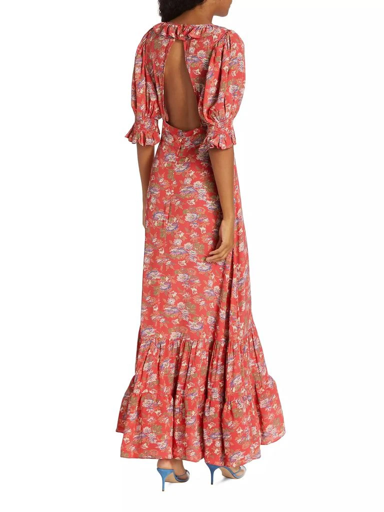 BYTIMO Spring Floral Tiered Maxi Dress 5