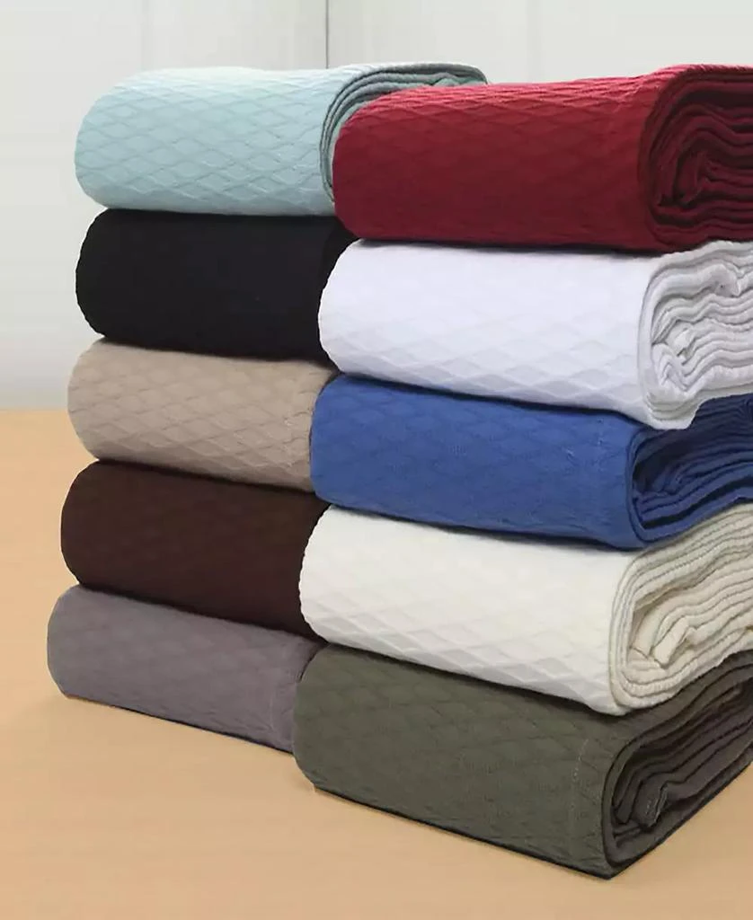Superior Diamond Pattern All Season Woven Cotton Blanket 6