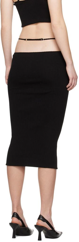 AMIRI Black Staggered Midi Skirt 3
