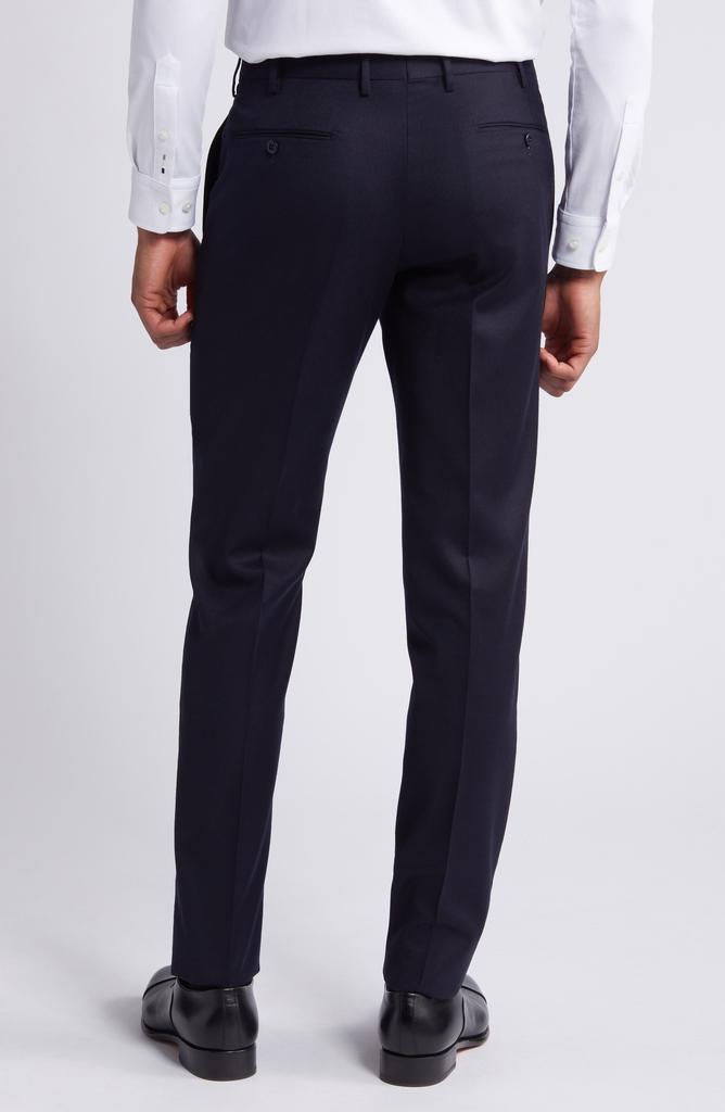 Zanella Parker Flat Front Stretch Wool Flannel Trousers