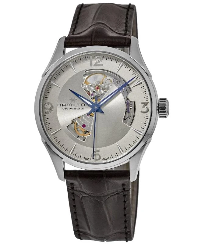 Hamilton Hamilton Jazzmaster Open Heart Automatic Beige Dial Leather Strap Men's Watch H32705521 1