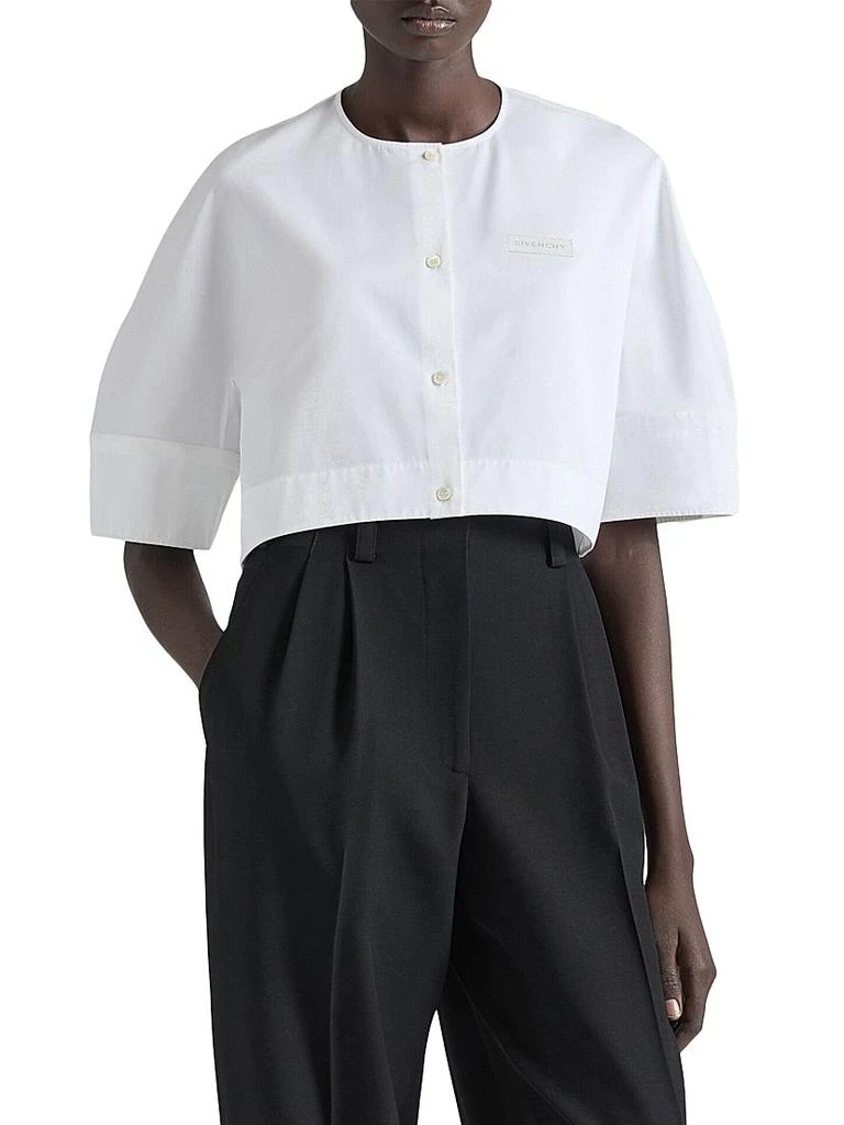 Givenchy Cropped Shirt in Poplin with Gros Grain 3