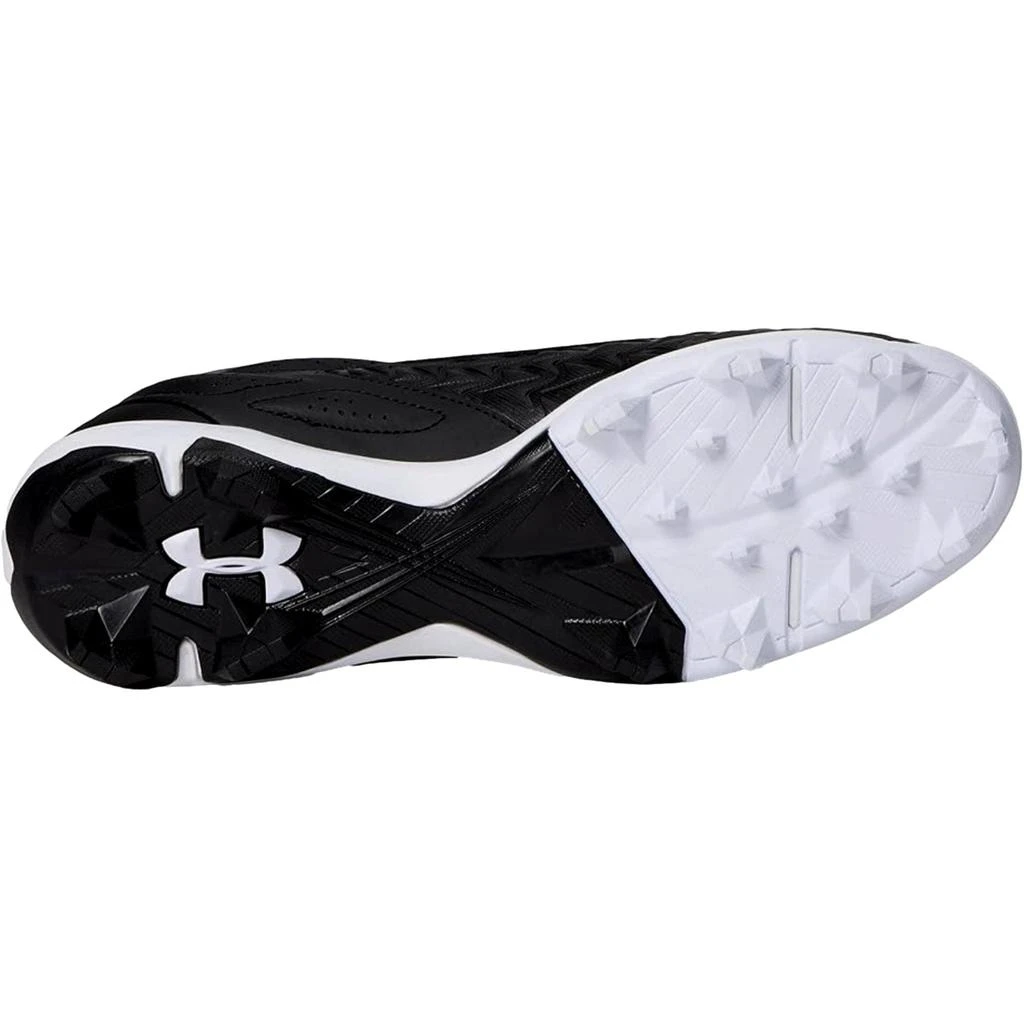 Under Armour Leadoff Mid 3.0 Baseball Cleats Black / Black / White  3027446-001 Men's 4