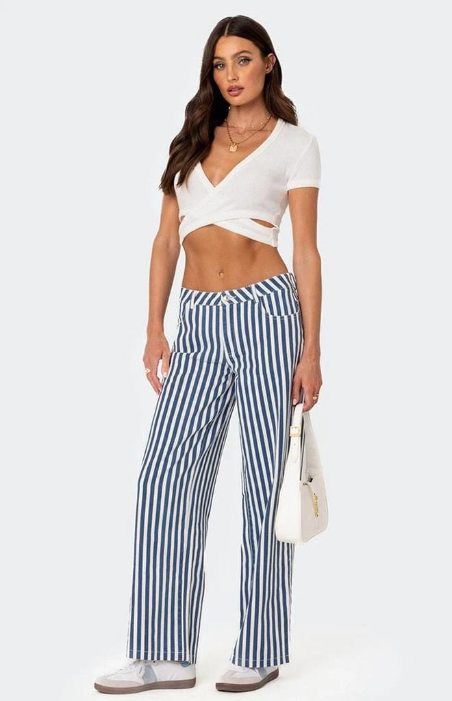 Edikted Striped Low Rise Jeans 1