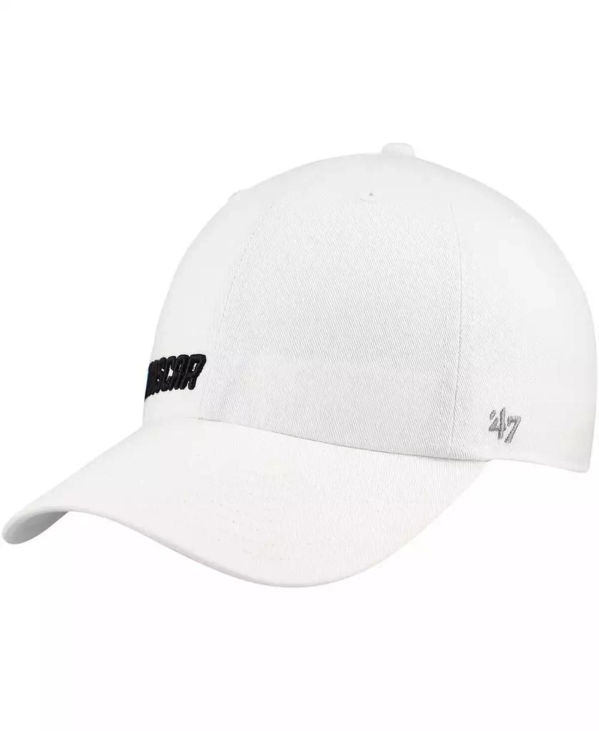 '47 Brand Men's White NASCAR Low Down Script Clean Up Adjustable Hat 3