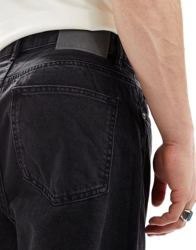 Bershka Bershka loose fit jeans in black 5
