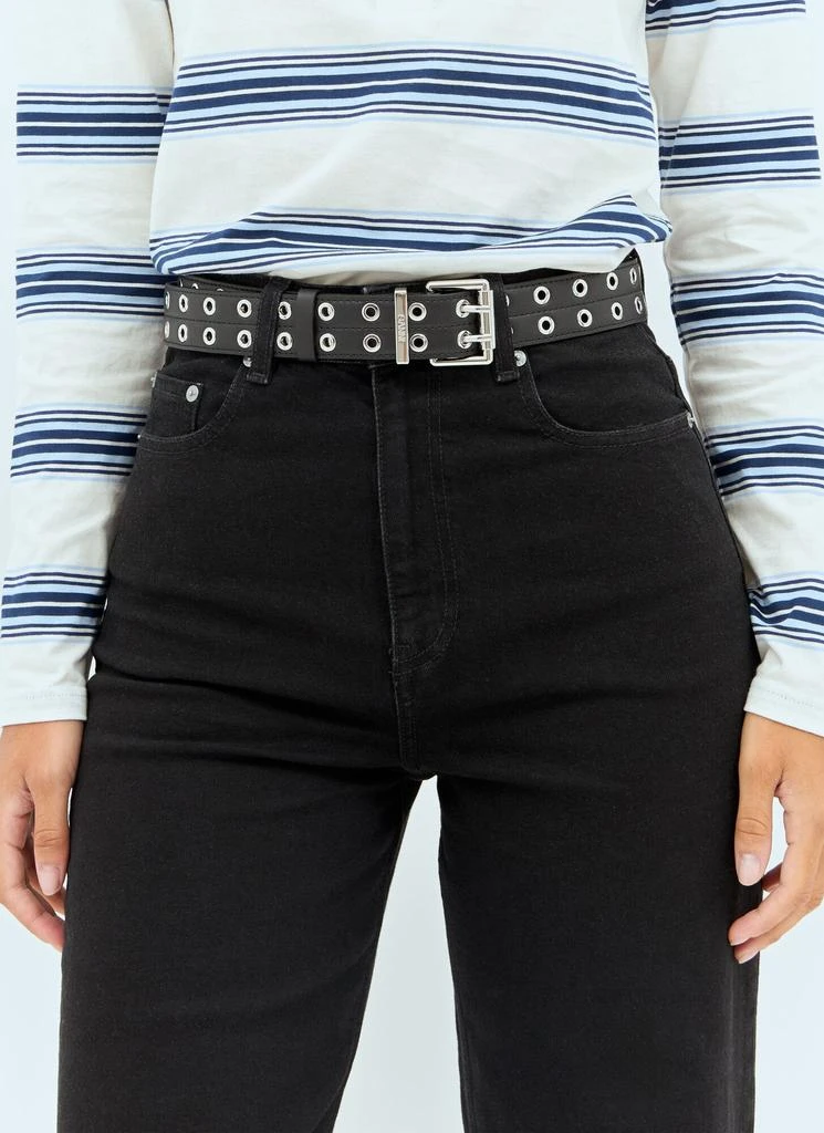 NEW GANNI double eyelet safety pin belt in black 24627315_54622117_1000.jpg main image 3