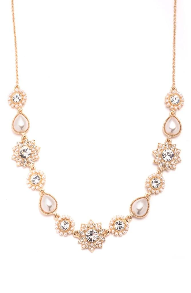 MARCHESA Imitation Pearl & Crystal Necklace 1
