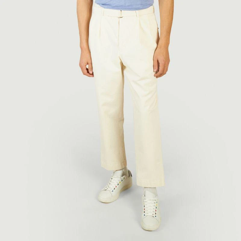Officine Générale Luigi organic cotton twill chino pants Ecru OFFICINE GÉNÉRALE 1