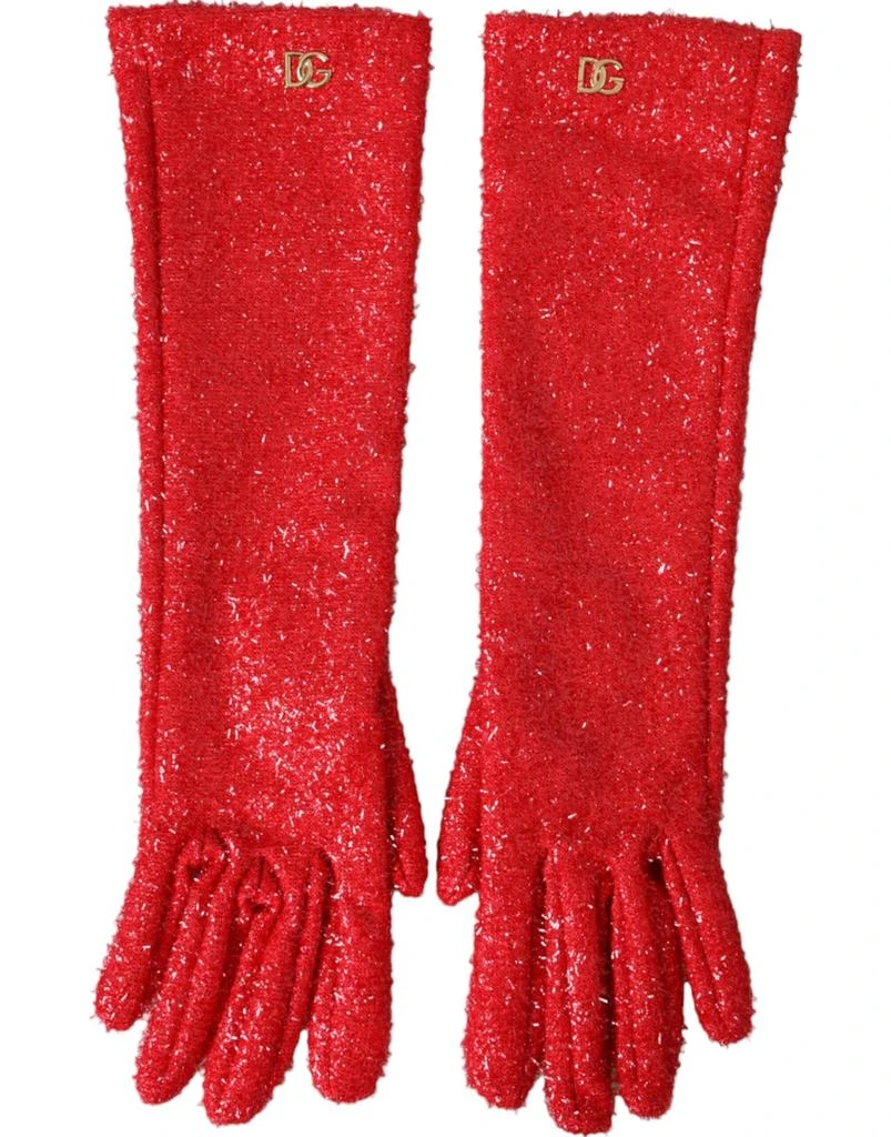 Dolce & Gabbana Lurex Fantasia Mid Arm Length Women's Gloves 1