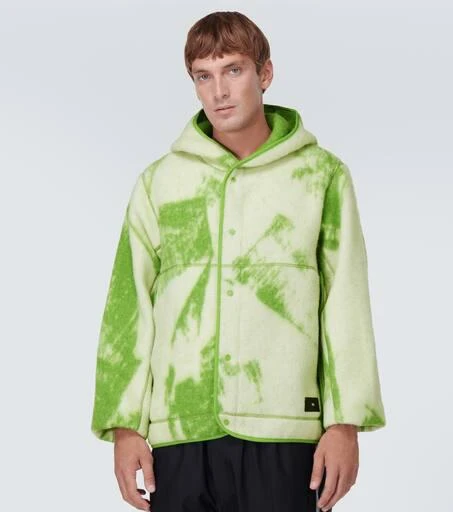 Y-3 Printed wool-blend fleece jacket 3