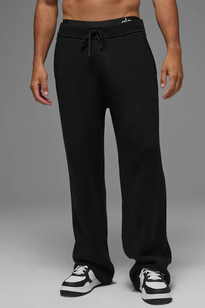 Alo Domain Rib Knit Sweatpant - Green Olive 1