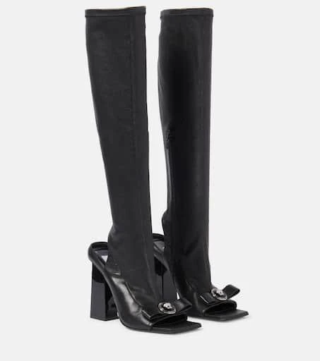 Versace Gianni Ribbon leather knee-high boots 1