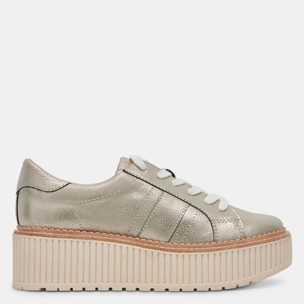 Dolce Vita Tiger Sneakers Light Gold Leather 1