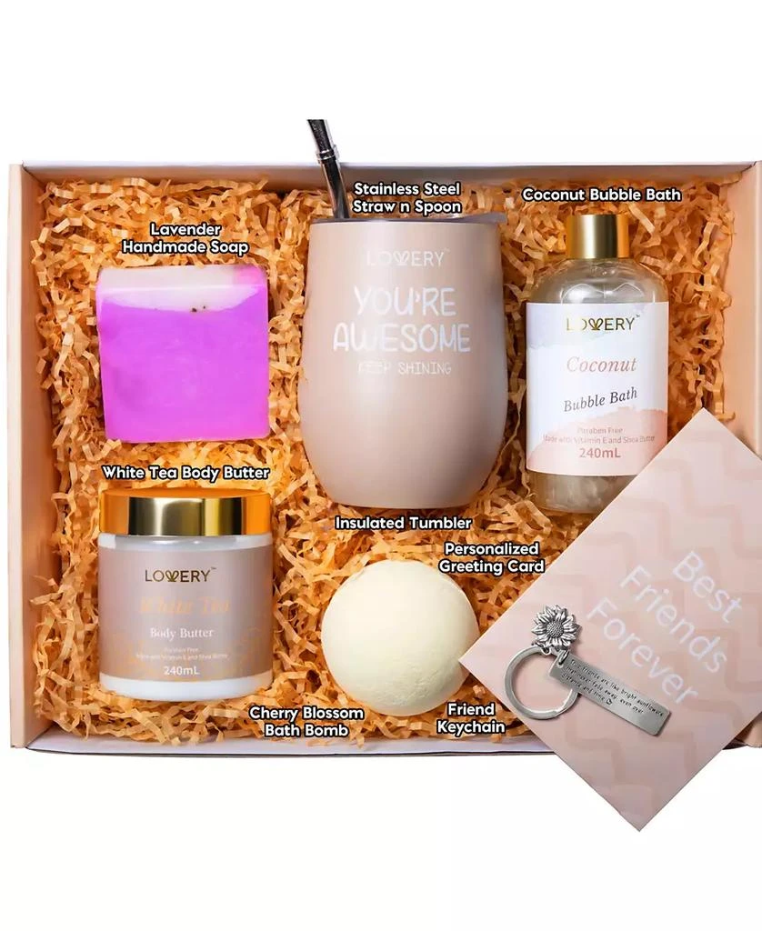 Lovery Best Friend Gifts Bath and Body Kit Handmade Beauty Personal Care Gift Set, 8 Piece 3