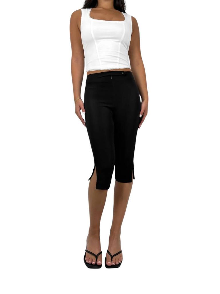 Et Clet Et Clet - High Rise Zipper Capri Pants