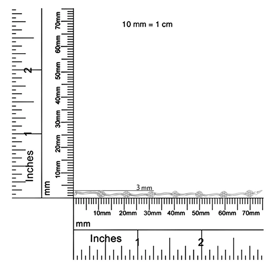 Haus of Brilliance Sterling Silver Diamond Link Bracelet 6