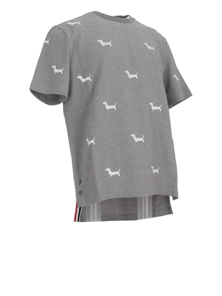Thom Browne Thom Browne Dog-Embroidered Crewneck T-Shirt 3