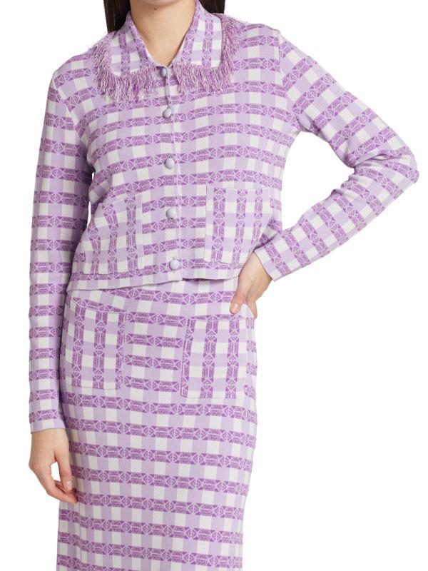 BAUM UND PFERDGARTEN Capers Checkerboard Knit Jacket