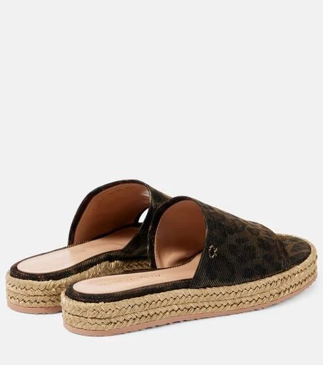 Gianvito Rossi Leopard-print platform espadrille slides 3