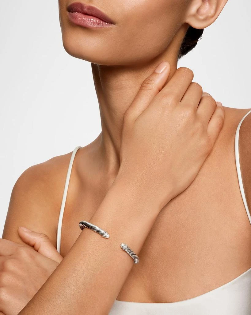 David Yurman Cable Bracelet with Gemstone and Diamonds in Silver 7