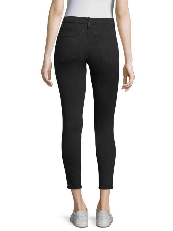FRAME Le High Skinny Front Split Jeans