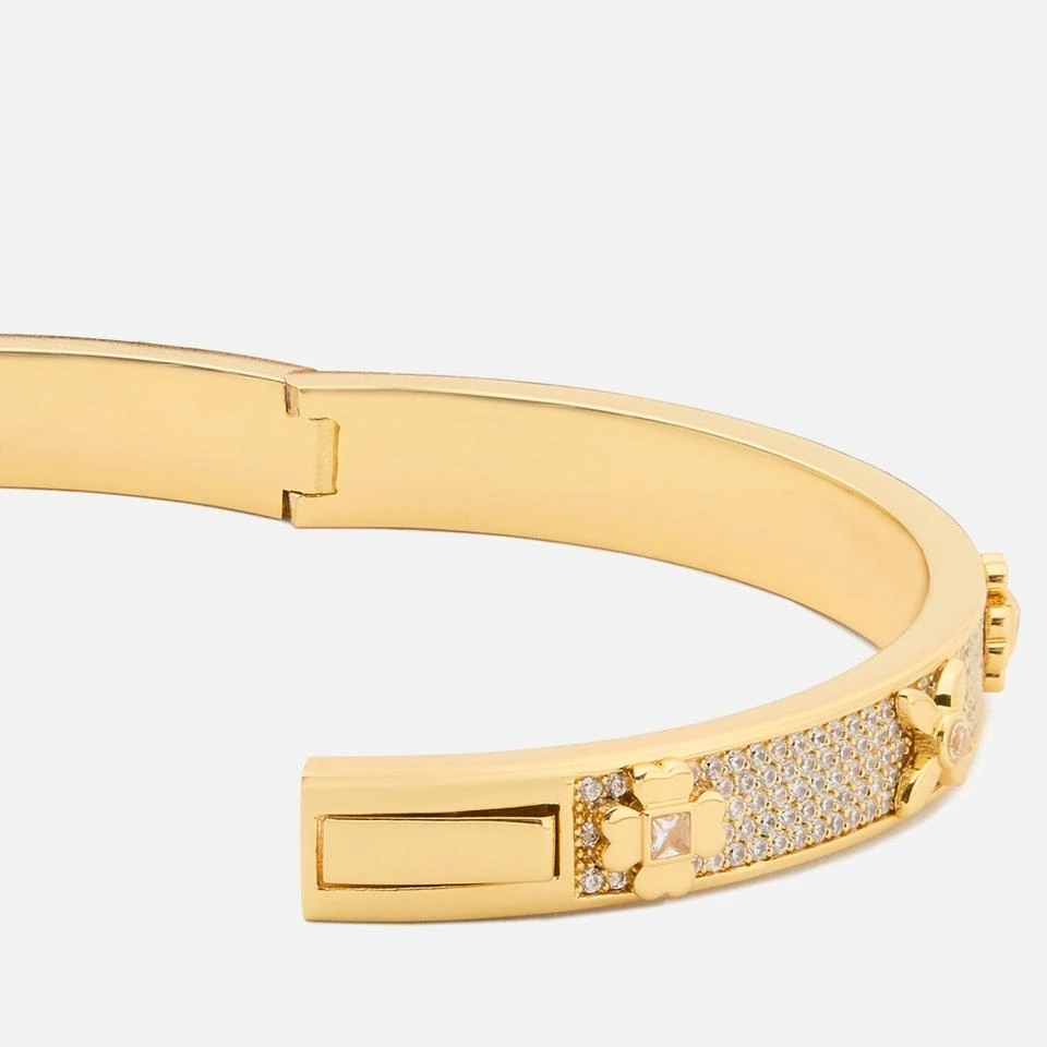 Kate Spade New York Kate Spade New York Women's Heritage Bloom Hinged Bangle - Clear/Gold 2