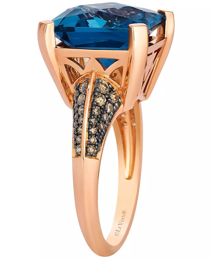 Le Vian London Blue Topaz (7-19/20 ct. t.w.)
Chocolate Diamond ( 3/10 ct. t.w.) Ring in 14k Strawberry Gold 3