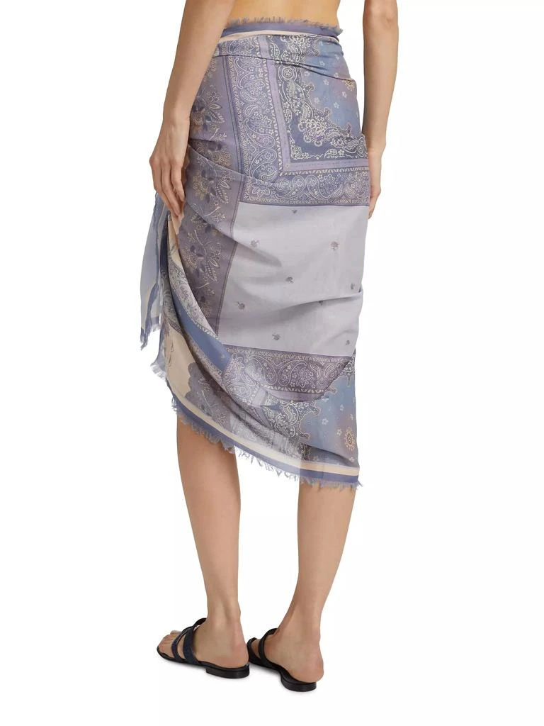 Zimmermann Paisley​ Cotton Self-Tie Pareo 4