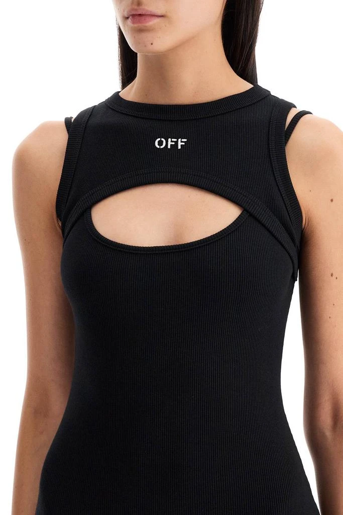 Off-White layered sleeveless mini dress with 4