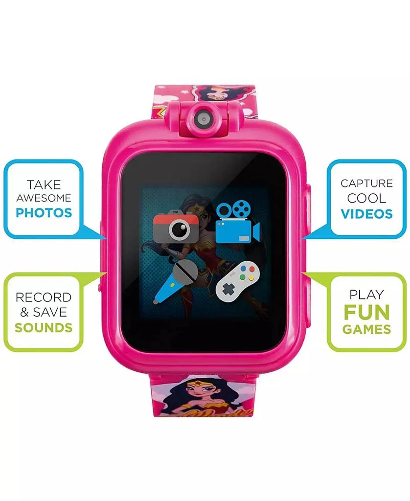 iTouch Unisex Playzoom DC Comics Fuchsia Silicone Strap Kids Smartwatch 2