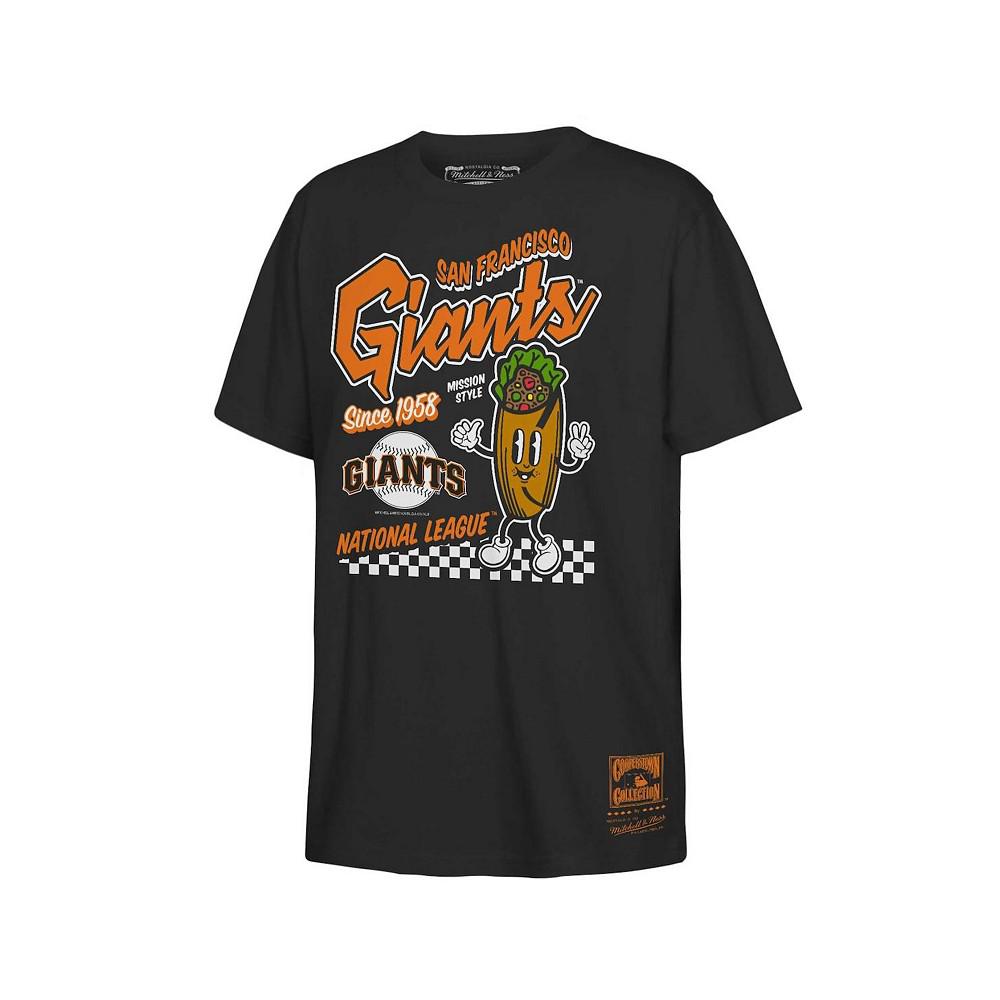 Mitchell & Ness Men's Big Boys and Girls Black San Francisco Giants Cooperstown Collection Food Concessions T-Shirt