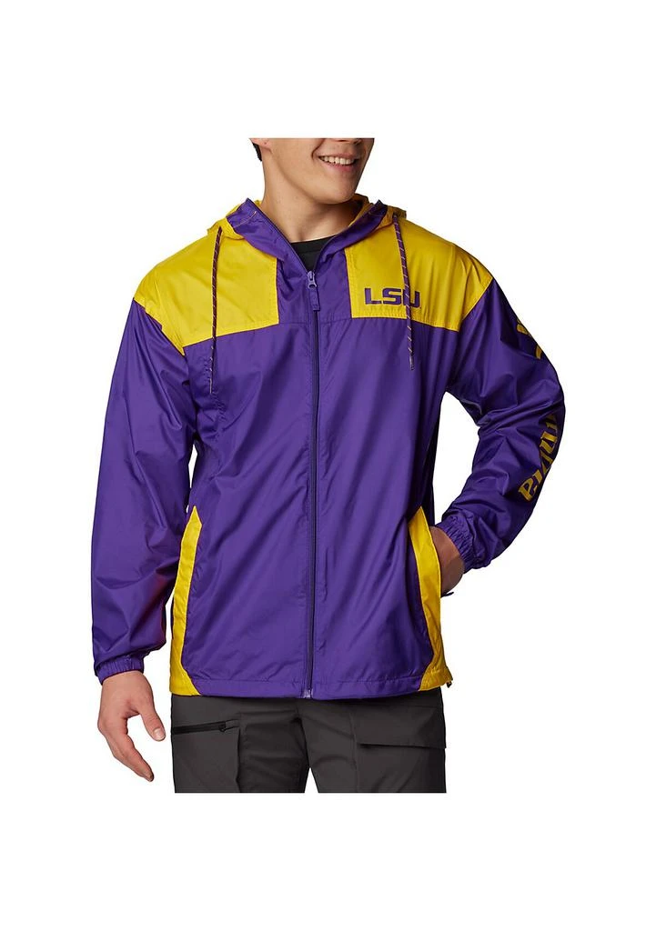 Columbia NCAA LSU Tigers Flash Challenger Omni-Shade Full-Zip Windbreaker Hoodie Jacket